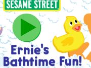 Spel 123 Sesamstraat: Ernie's Bathtime Fun  online