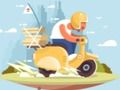 Spel City Scooter rijdt jigsaw online