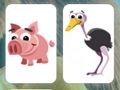 Spel Geheugen voor dierenkaarten  online