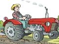 Spel Cartoon tractor puzzel  online