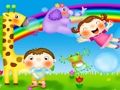 Spel Cartoon Giraffe puzzel  online