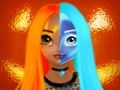Spel Tutorial voor prinses Halloween-make-uphalffaces  online