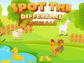 Spel Zoek de verschillen Dieren  online