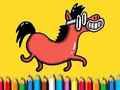 Spel Terug naar school: Pony kleurboek  online