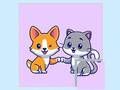 Spel Katten en honden puzzel  online