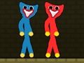 Spel Rode en blauwe Stickman Huggy  online