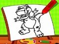 Spel Gemakkelijk kinderen kleuren dinosaurus  online