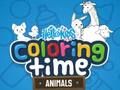 Spel HelloKids Kleurplaten Tijd Dieren  online