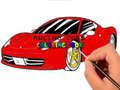 Spel Raceauto's Kleurboek  online