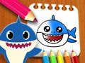 Spel Baby Haai Kleurboek  online
