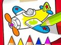 Spel Kleurboek: schattig vliegtuig  online