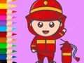 Spel Kleurboek: Brandweerman  online