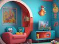 Spel Ontsnap uit het roze en blauwe huis  online