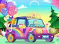 Spel Decor Regenboogauto  online