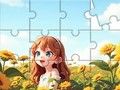 Spel Legpuzzel: Zonnebloemmeisje  online