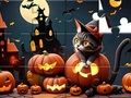 Spel Legpuzzel: Halloween-kat  online