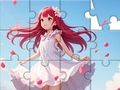 Spel Legpuzzel: meisje in witte jurk  online