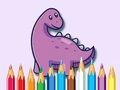 Spel Kleurboek: Dinosaurus met bloemen  online