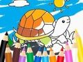 Spel Kleurboek: Zonnige schildpad  online
