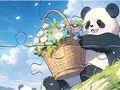 Spel Legpuzzel: Mandbloem Panda  online