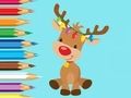 Spel Kleurboek: schattig kerstrendier  online