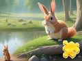 Spel Legpuzzel: konijn en eekhoorns  online