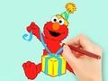 Spel Kleurboek: Elmo Cadeau online Spel Kleurboek: Elmo Cadeau online