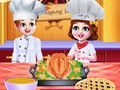 Spel Chef-kok Twins Thanksgiving diner koken  online