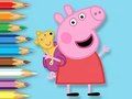 Spel Kleurboek: Peppa met speelgoedbeer  online