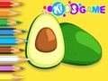 Spel Kleurboek: Avocadofruit online Spel Kleurboek: Avocadofruit online