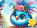 Spel Legpuzzel: schattige blauwe vogel  online