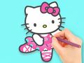 Spel Kleurboek: Hello Kitty dansen  online