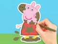 Spel Kleurboek: Peppa in de modder  online