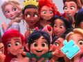 Spel Legpuzzel: Disney Princess-familiefoto  online