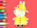 Spel Kleurboek: Konijnbrandweerman online Spel Kleurboek: Konijnbrandweerman online