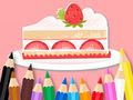 Spel Kleurboek: Aardbeientaart  online