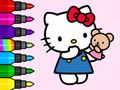 Spel Kleurboek: Hello Kitty teddybeer  online