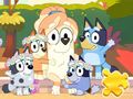 Spel Legpuzzel: Blauwachtig lief portret  online