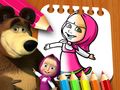 Spel Masha en de beer kleurboek online Spel Masha en de beer kleurboek online
