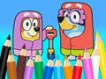 Spel Kleurboek: Bluey Flossing Grannies  online
