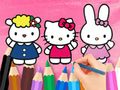 Spel Kleurboek: Hello Kitty met vrienden  online
