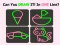 Spel Hersentest: puzzel met één lijntekening  online
