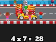 Spel Wiskunderace vier Rekenen  online