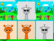 Spel Sprunki-kaartmatch  online