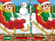 Spel Kerstmis Zoek de verschillen  online