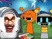 Spel Sprunki Castle Paniek Skibidi Toilet  online