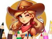 Spel Kleurboek: Cowgirl  online