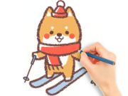 Spel Kleurboek: skiënpuppy  online