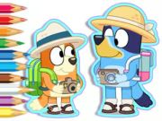 Spel Kleurboek: Bluey Camping online Spel Kleurboek: Bluey Camping online