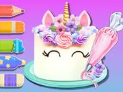 Spel Kleurboek: eenhoorncake  online